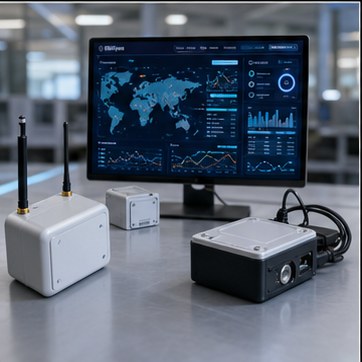 IoT asset tracking dashboard and field devices