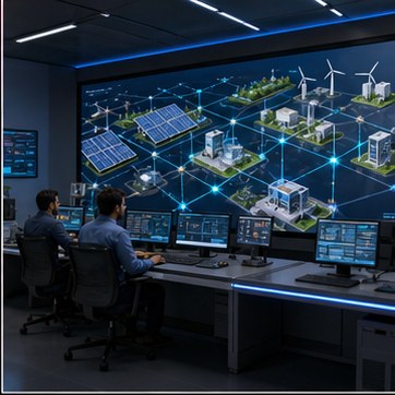 Smart grid control room and distributed energy network